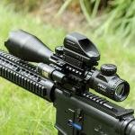 3 in 1 Scope Combo, 4-16x50EG Illuminated Rangefinder Rifle Scope, Red Laser × 4