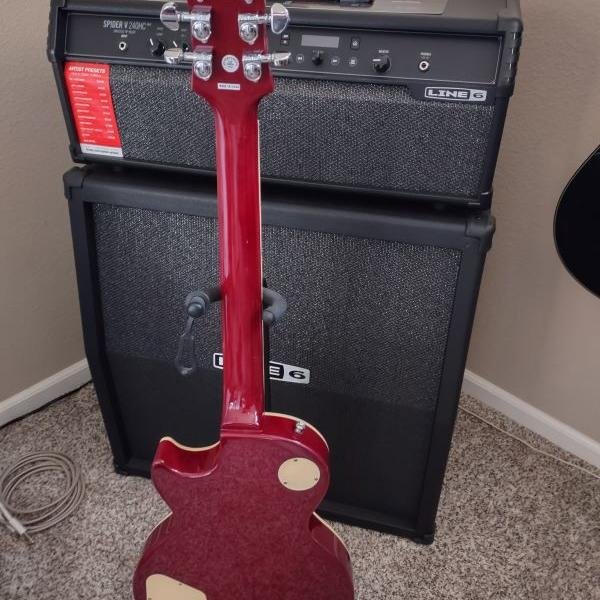 Les Paul Classic Quilt Top Transparent Red Quilt