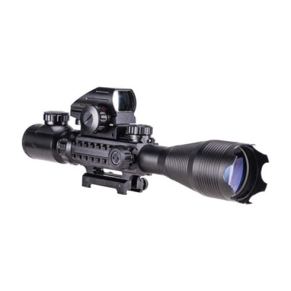 3 in 1 Scope Combo, 4-16x50EG Illuminated Rangefinder Rifle Scope, Red Laser × 4