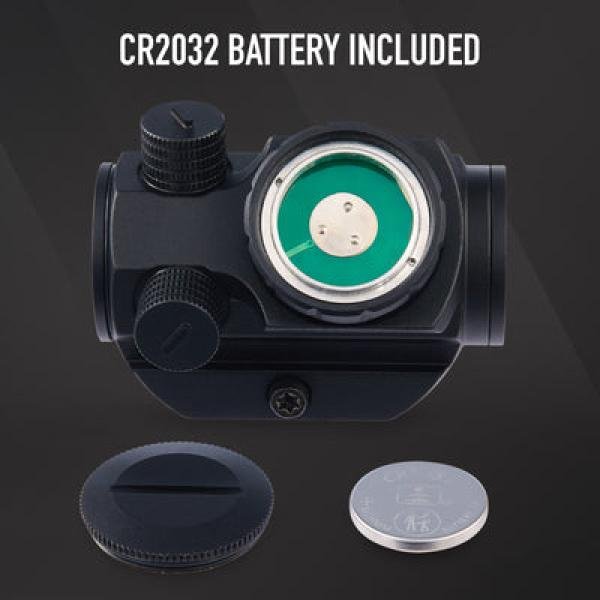 1x20 Red Dot Sight for 20mm Picatinny and Weaver Rails, 3 MOA