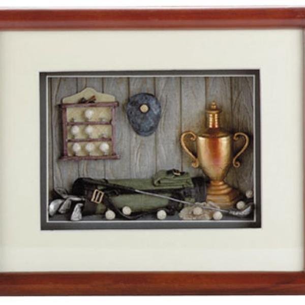 Alabastrite Golf Wood Shadow Box