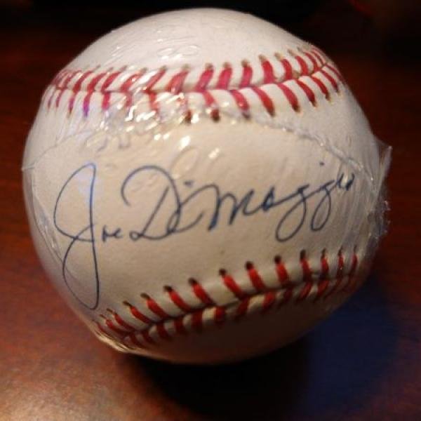 Joe DiMaggio Signed Autographed Yankees American League Baseball